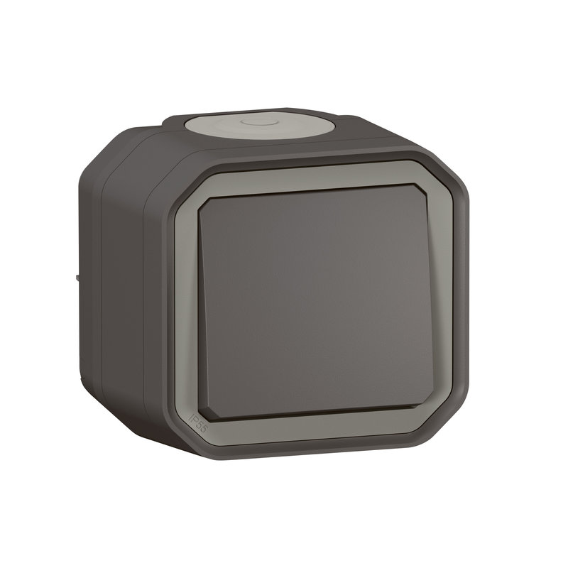 [LEG-069761L] Legrand 069761L - Interrupteur ou va-et-vient 10AX 250V Plexo complet saillie anthracite