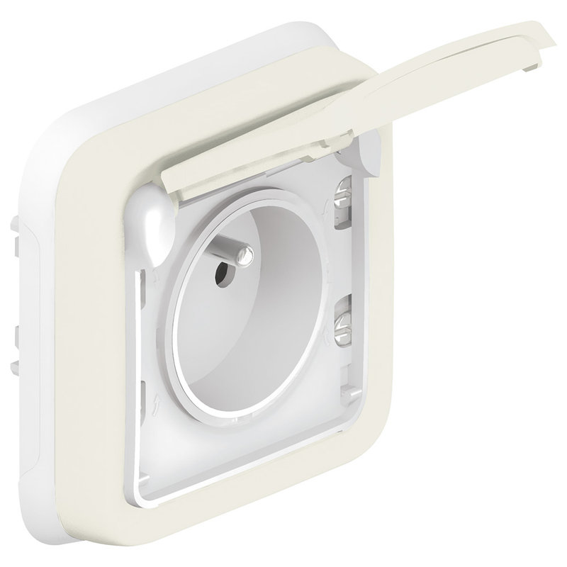[LEG-069870] Legrand 069870 - Prise de courant étanche 2P+T éclips 16A Plexo complet IP55 encastré - blanc