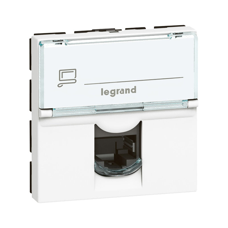 [LEG-076565] Legrand 076565 - Prise RJ45 catégorie 6 FTP Mosaic 2 modules - Blanc