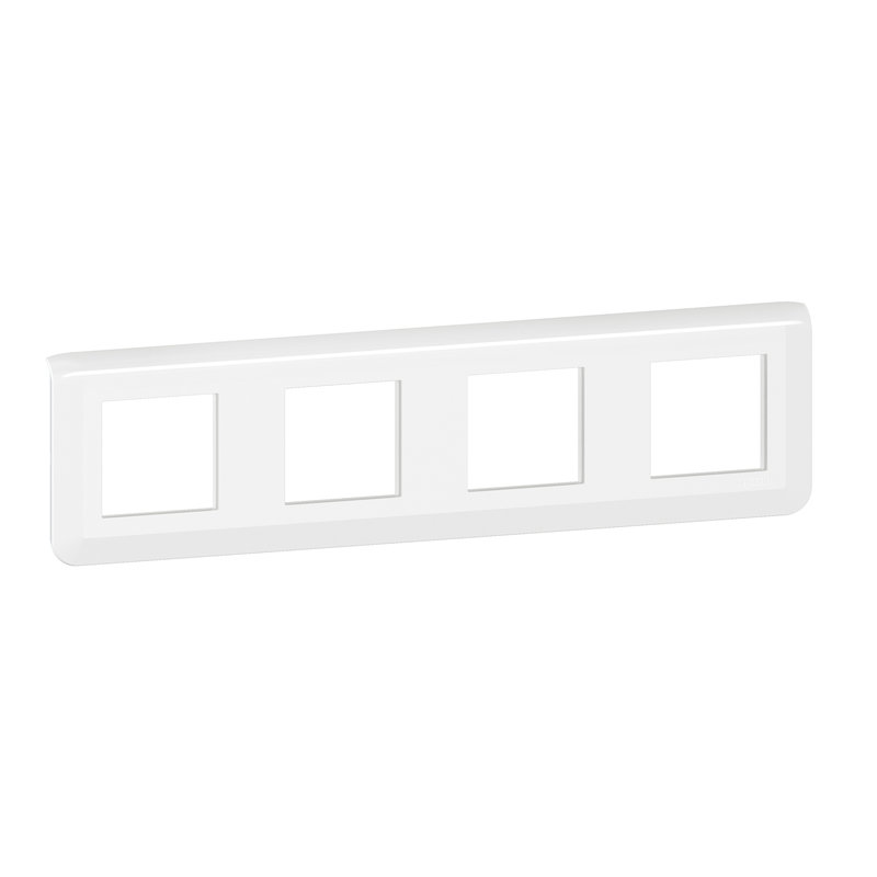 [LEG-078808L] Legrand 078808L - Plaque de finition horizontale Mosaic pour 4x2 modules blanc