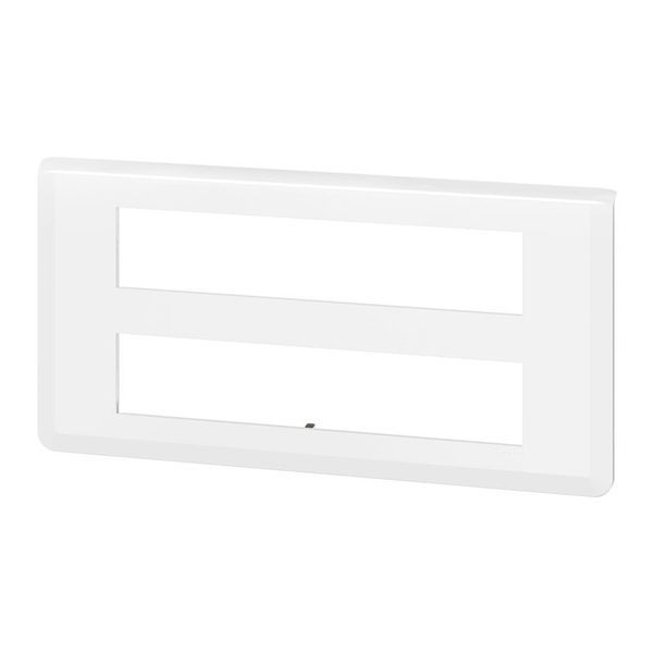 [LEG-078828L] Legrand 078828L - Plaque de finition Mosaic pour 2x10 modules blanc