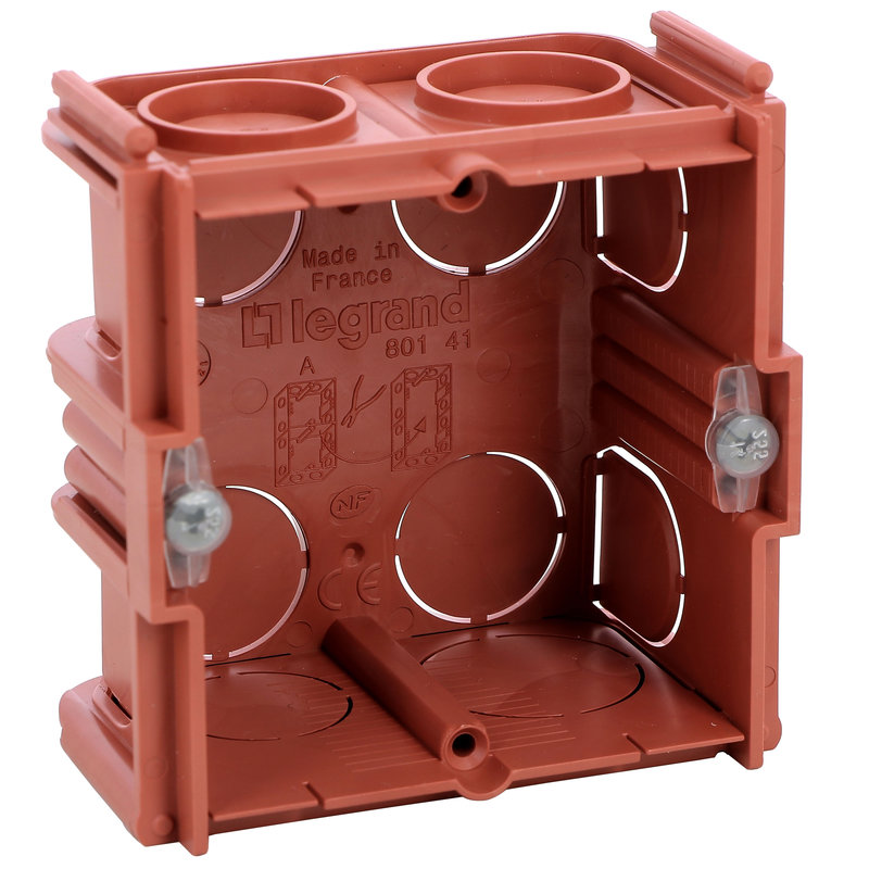 [LEG-080141] Legrand 080141 - Boîte monoposte Batibox maçonnerie carrée 1 poste associable - profondeur 40mm