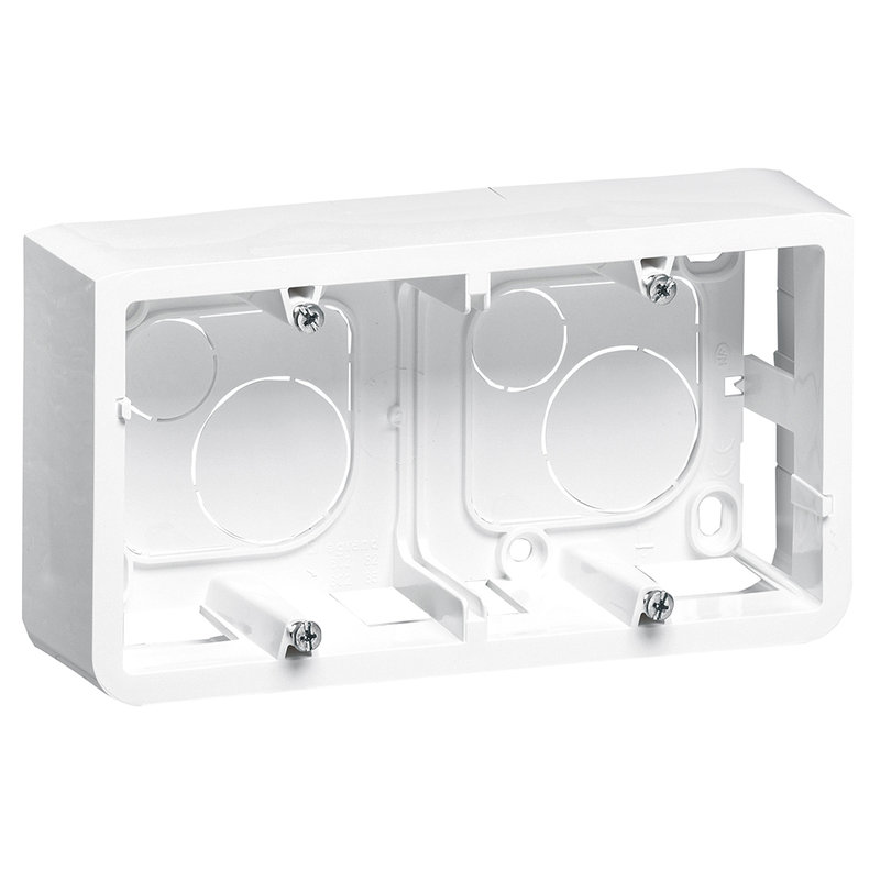 [LEG-080285] Legrand 080285 - Cadre saillie prof.40mm Mosaic pour 4, 5 ou 2x2 modules horizontal - blanc