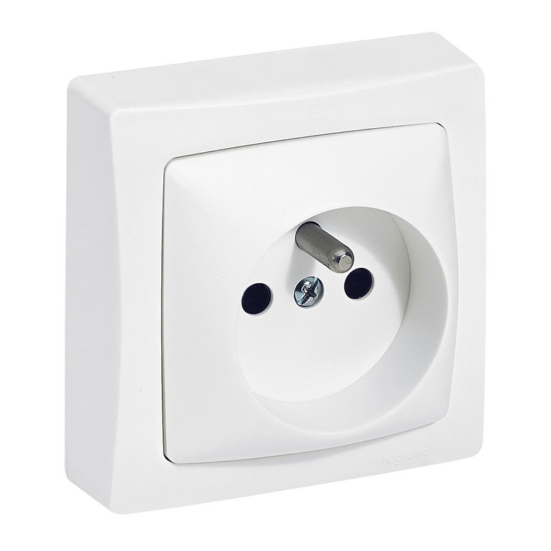 [LEG-086027] Legrand 086027 - Prise de courant 2P+T à bornes automatiques Appareillage saillie complet - blanc