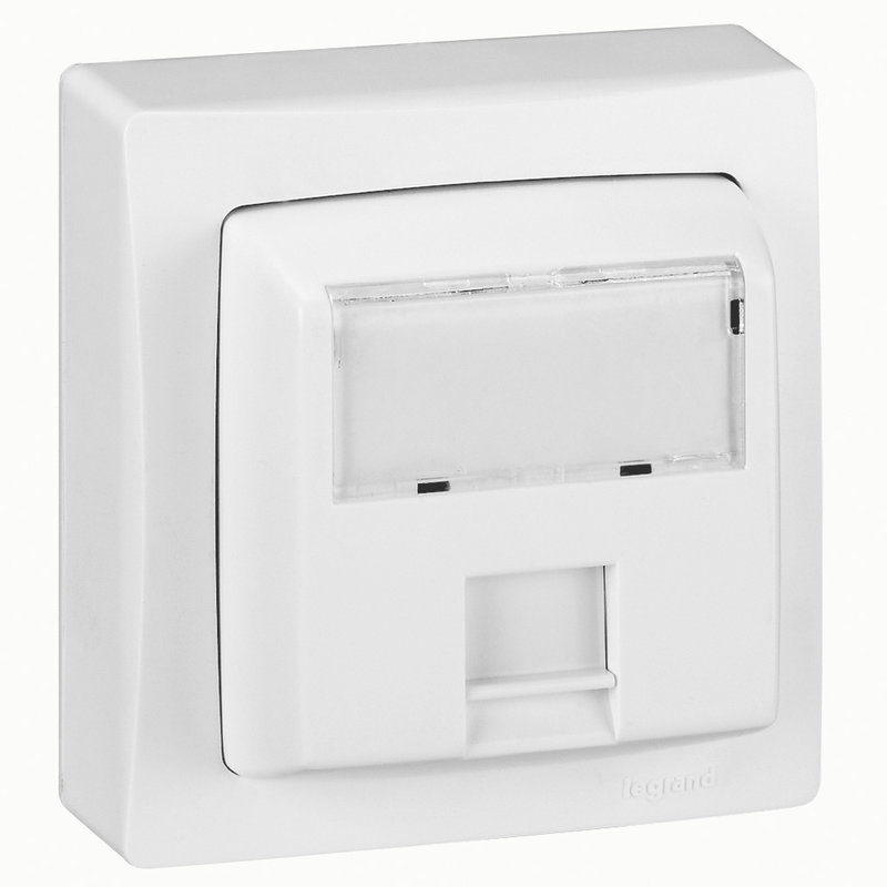 [LEG-086047] Legrand 086047 - Prise RJ45 catégorie 6 FTP Appareillage saillie complet - blanc