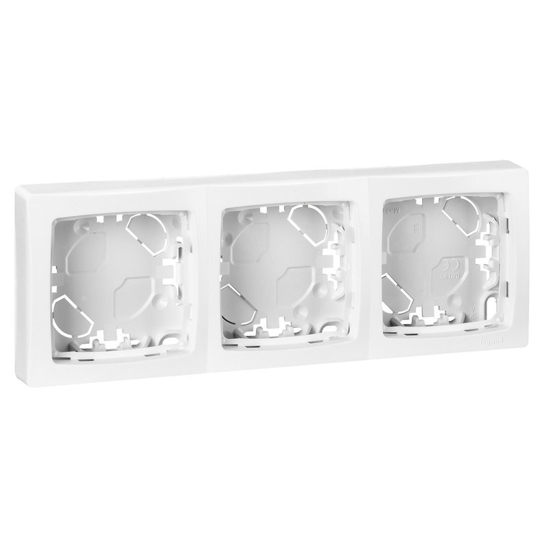 [LEG-086093] Legrand 086093 - Cadre saillie 3 postes Appareillage saillie blanc