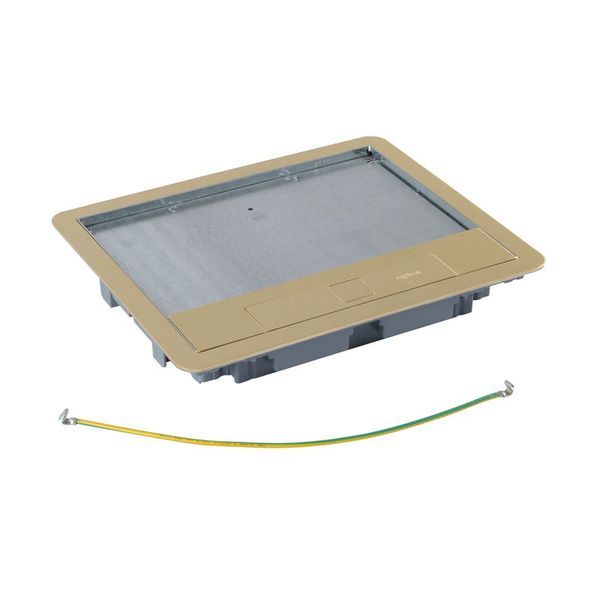 Cadre + Couvercle Boite Standard Metal Finition Laiton 12/18 legrand 088007