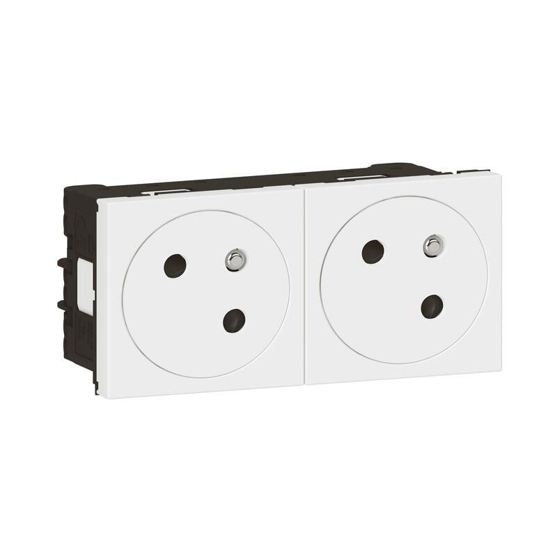 Mosaic - Double Prise De Courant 2P+T - Blanc Ref EU LEG077142L