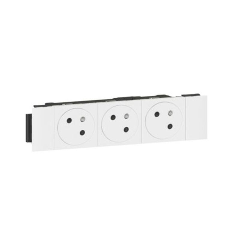 [LEG-278165L] Mosaic - Triple Prise De Courant 2P+T - Blanc Ref EU LEG077143L