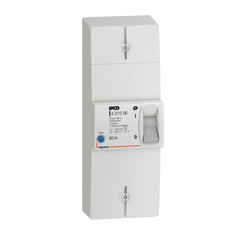 [LEG-401006] Legrand 401006 - Disjoncteur branchement Enedis 2P différentiel 500mA sélectif 60A non réglable