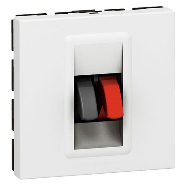 Prise Haut-Parleur Mosaic 2 Modules Blanc legrand 078751