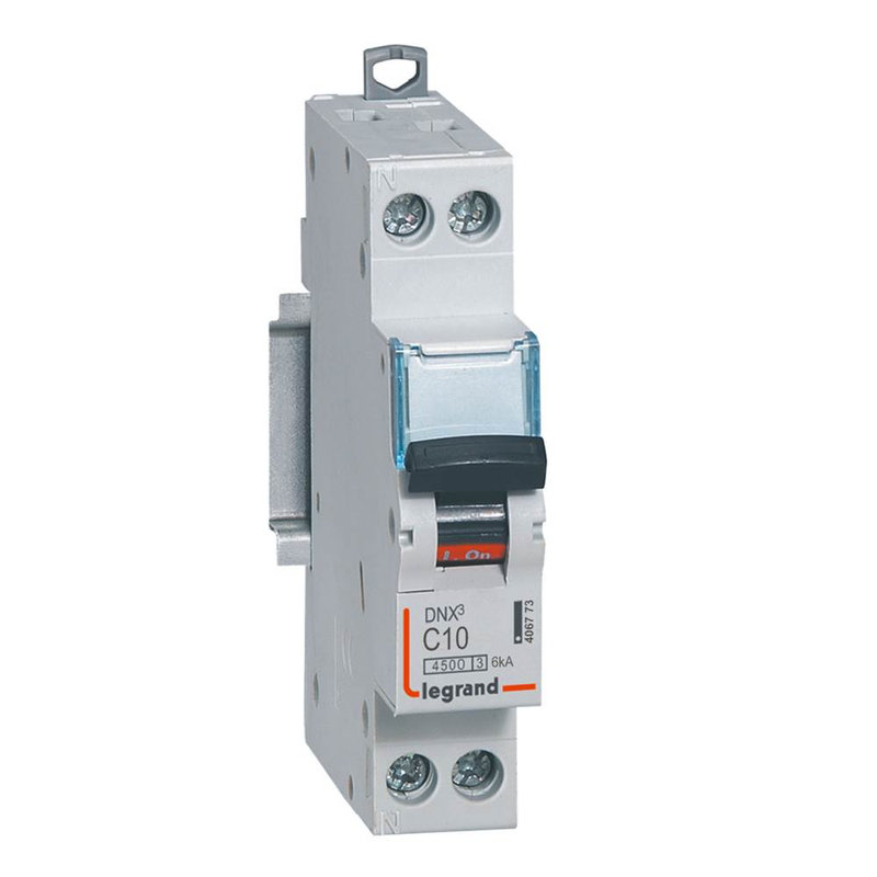 [LEG-406773] Legrand 406773 - Disjoncteur DNX³ 4500 - vis/vis - U+N 230V~ 10A - 4,5kA - courbe C - 1 module
