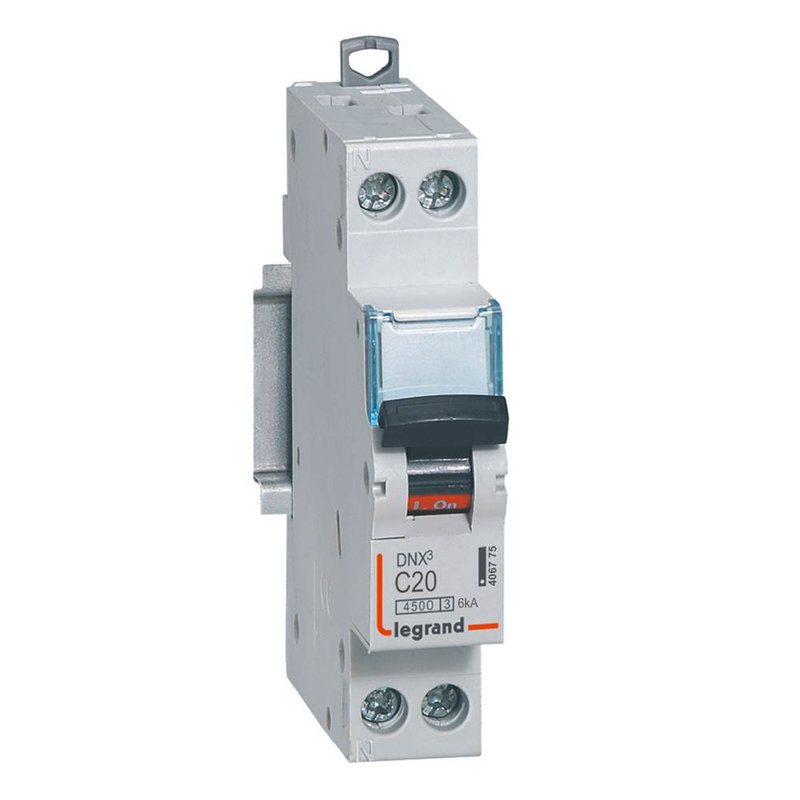 [LEG-406775] Disjoncteur Dnx³ 4500 Vis/Vis U+N 230V~ 20A 4,5Ka Co legrand 406775
