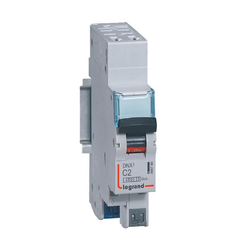 [LEG-406780] Legrand 406780 - Disjoncteur DNX³ 4500 -auto/auto - U+N 230V~ 2A - 4,5kA - courbe C - 1 module