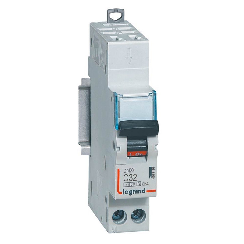 [LEG-406786] Legrand 406786 - Disjoncteur DNX³ 4500 - auto/vis - U+N 230V~ 32A - 4,5kA - courbe C - 1 module