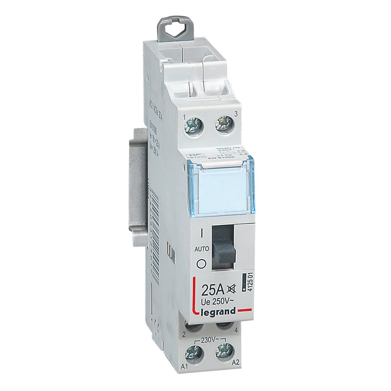 [LEG-412501] Legrand 412501 - Contacteur domestique CX³ silencieux bobine 230V~ -2P 250V~ 25A 2F - 1 module