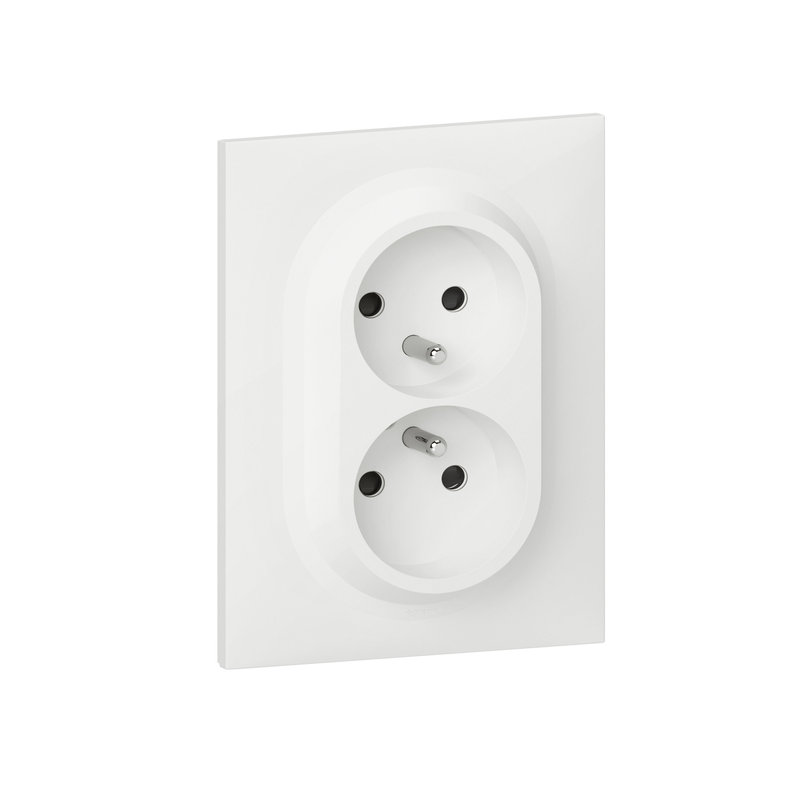 [LEG-600721] Legrand 600721 - Double prise 2P+T compacte monobloc easyréno dooxie one 16A complet avec griffes