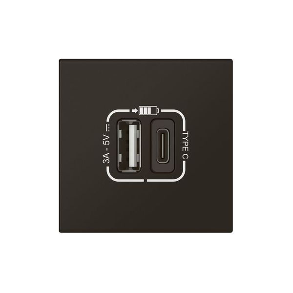 Chargeur Usb Double Mosaic Link 2M Type A+C Noir legrand 079193L
