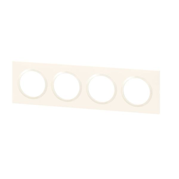 [LEG-600804] Plaque Carrée Dooxie 4 Postes Finition Blanc legrand 600804