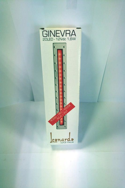 Ginevra Led Rouge 0,3W 12V Acier Ip43 - Leo30864