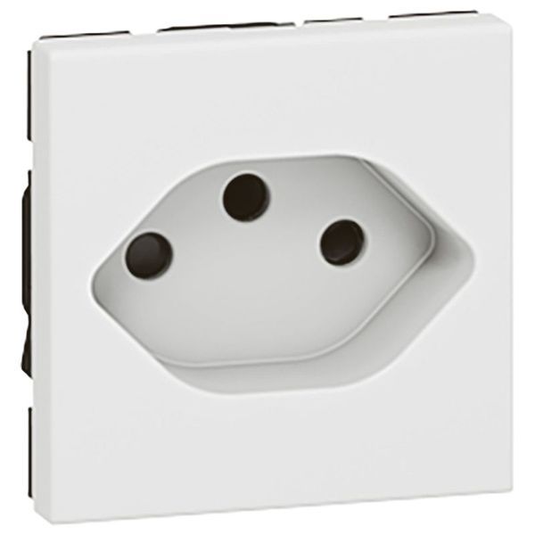 Prise De Courant 2P+T Type 13 Standard Suisse Mosaic 2 Modul legrand 077506