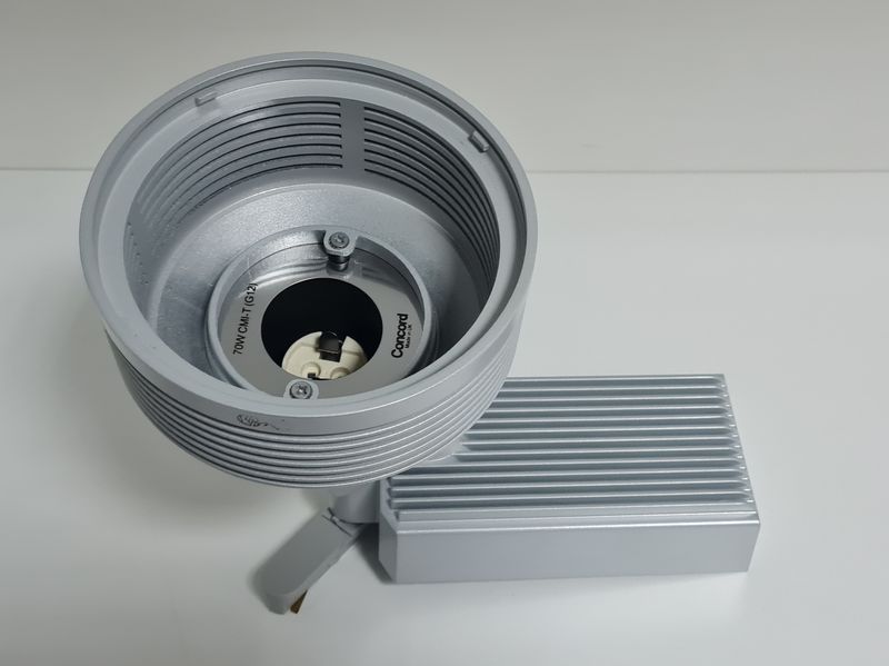 Projecteur Rail Ls1 Gris G12 70W Iodure Electronique Avec Ref - Lum-2036066K