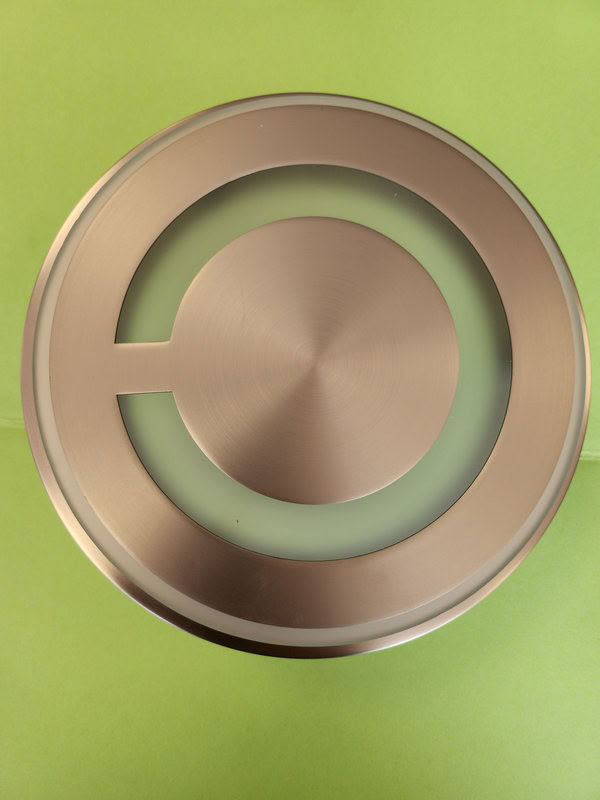 [LUM-3063110] Applique Acier Brossé Rond 1xG9