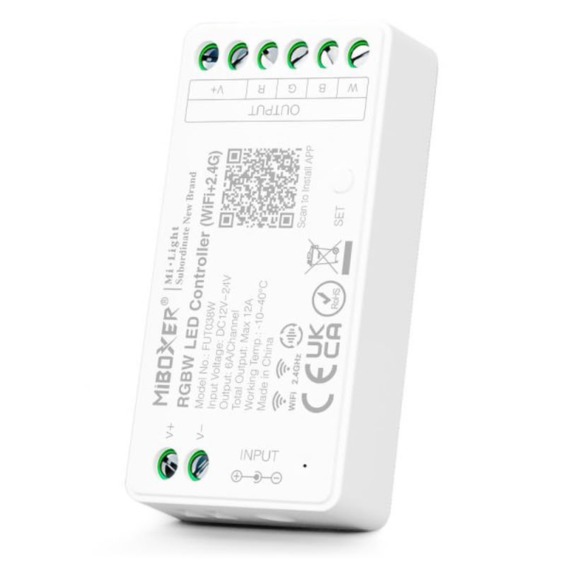 [RUB-AC-12/24-FUT038W] Controleur Led Rgbw 2,4Ghz + Wifi