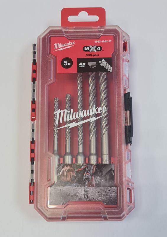 Coffret De 5 Forets Béton Mx4 4 Taillants Sds-Plus Ø5-10 mm Milwaukee