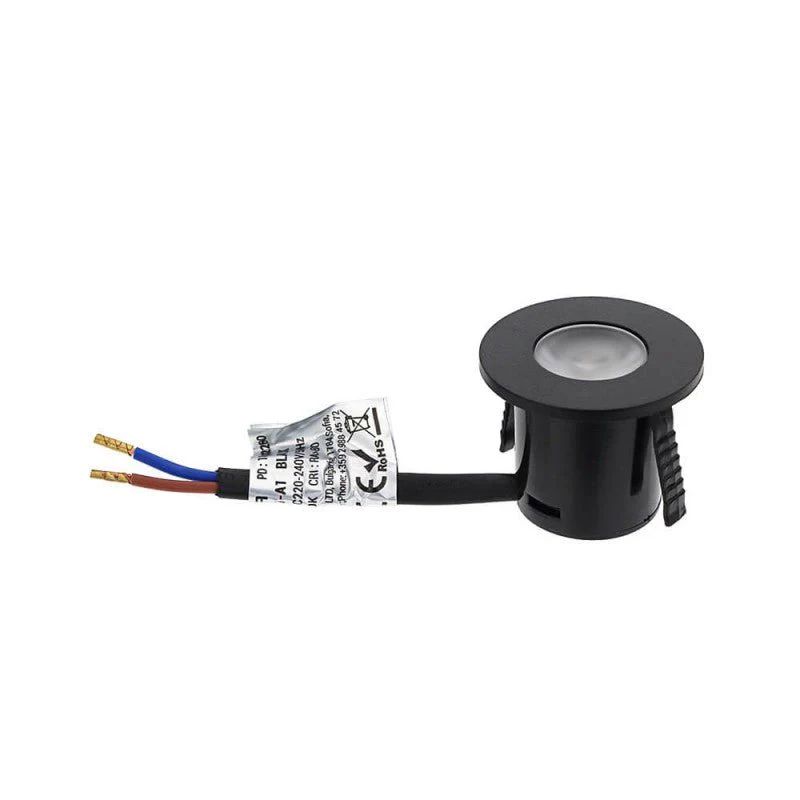 Encastrer D27mm noir blanc LED 1W 60lm 3000k