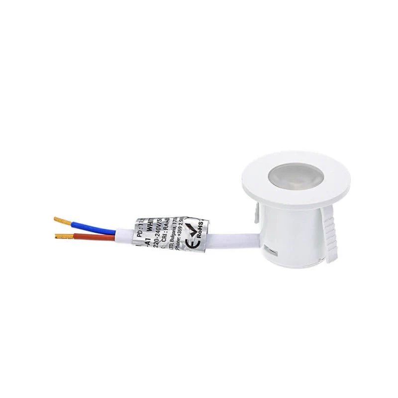 Encastrer D27mm rond blanc LED 1W 60lm 3000k