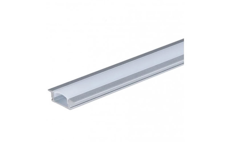 Profilé Aluminium Pour Ruban Led Gris 6 Mm L=2M - Encastré 5192