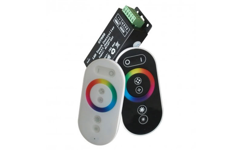 [RUB-AC-12/24-OPT6315] Télécommande Led Strip Rgb Mini 216W 18A - Contrôleur Tactile Blanc 6315