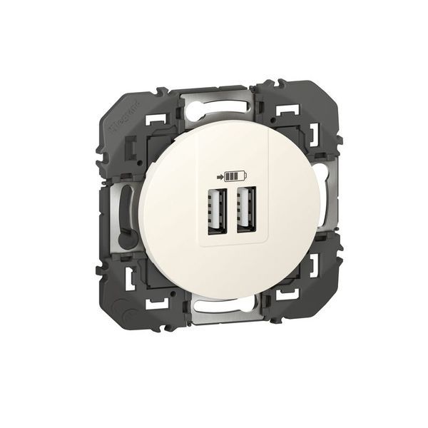 Double Chargeur Usb Type-A Dooxie 2,4A Finition Blanc legrand 600343