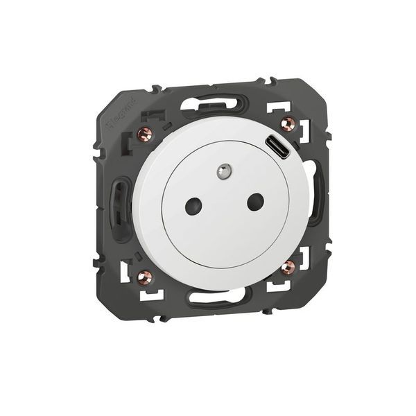 Dooxie Prise De Courant + Chargeur Usb Type C 1 Poste Blanc legrand 600341