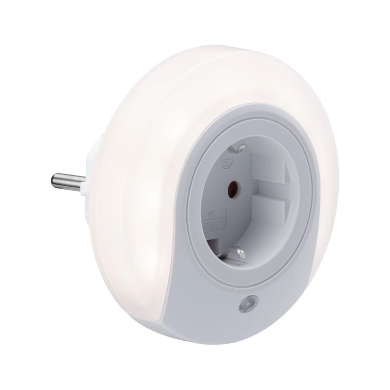Prise veilleuse AS Esby rond blanc 0,2W 3000K Sensor