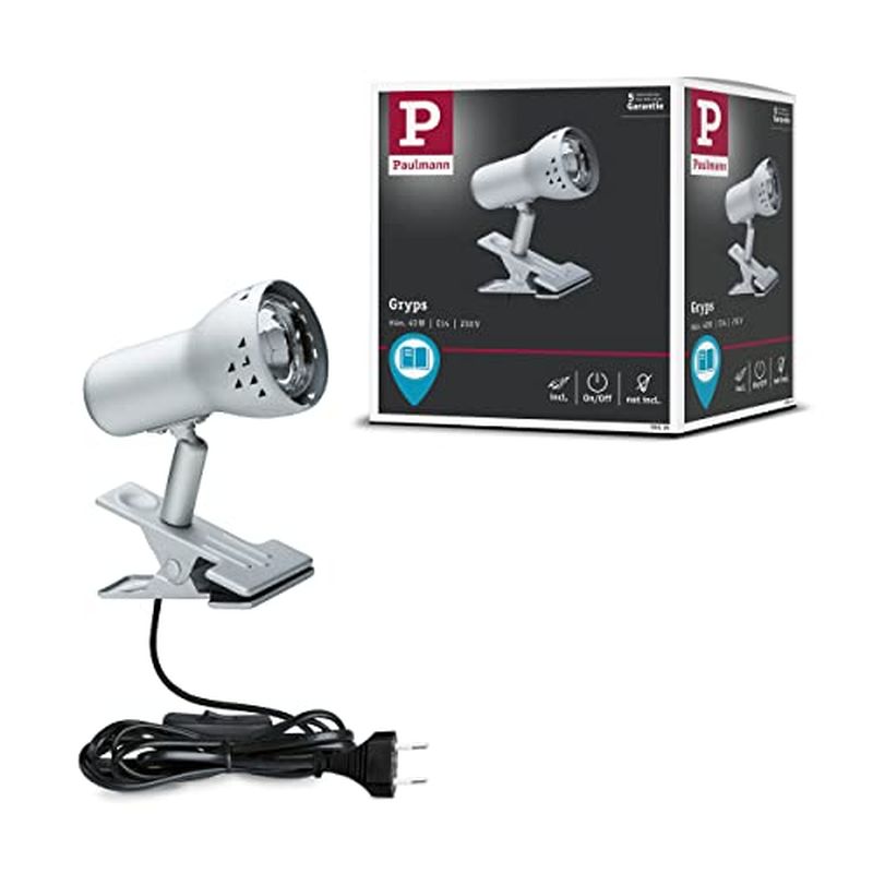 Assistent Gryps Spot pince max.1x40W E14 Acier brossé 230V Métal/Matière plast.