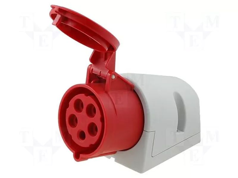 [PCE-125-6] Prise saillie 32A 3Ph+N+T IP44 IP54 industriel P.C.Electric