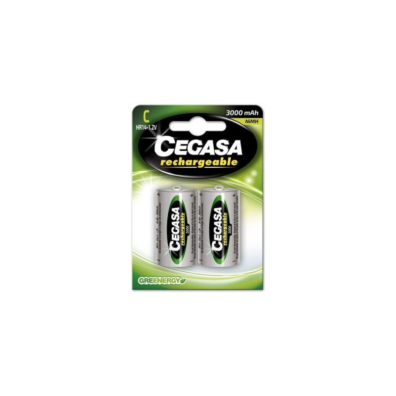 [PIL-AC-R14-2C] Pile Cegasa HR14 - 1,2V - 3000 mAh Blister de 2 accus rechargeables - AC-R14-2C