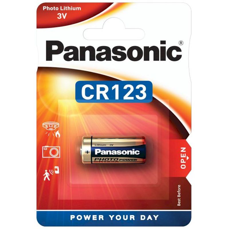 [PIL-CR123-P] Panasonic CR123 - 1550 mAh - 3V Pile photo - CR123-P
