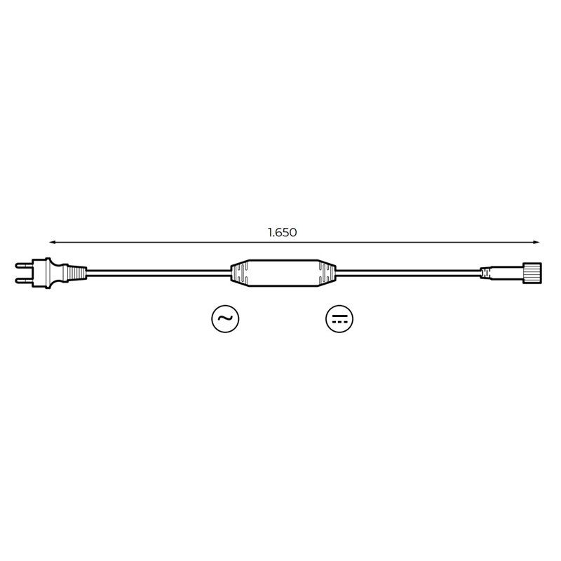 Cable Alimentation Avec Redresseur-Smartlink|Cable Blanc|Ip65