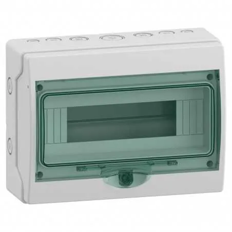 [SCH-13444] Coffret Mini Mureva En Saillie - IP 65 - 1 x 12 Modules - Porte Transparente Ref EU 13960M