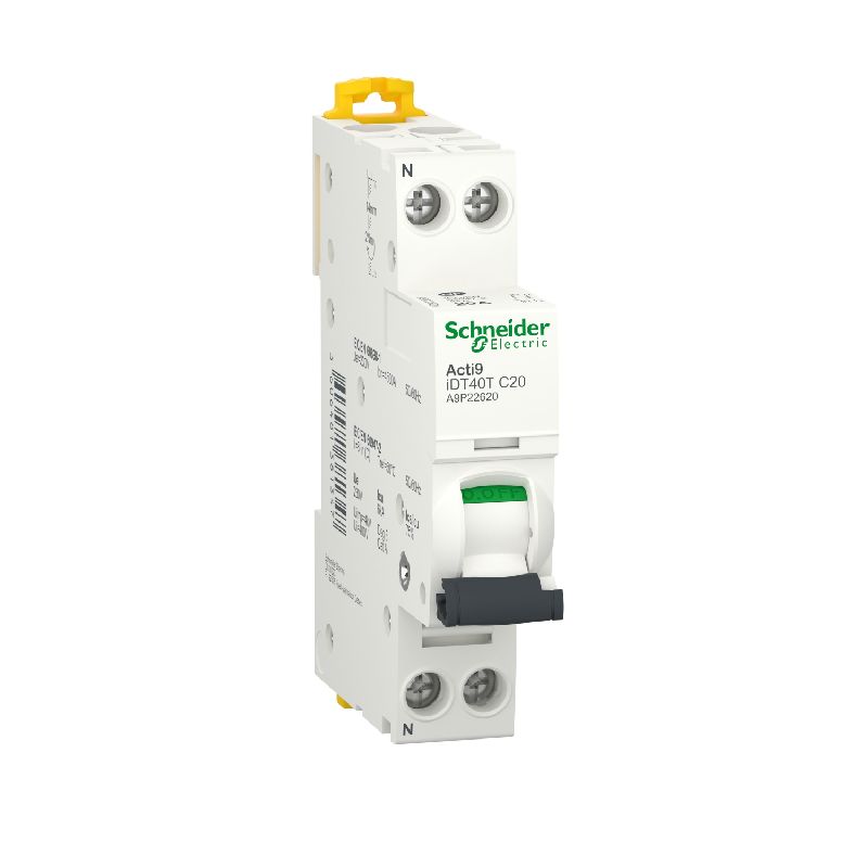 Acti9 iDT40T - disjoncteur modulaire - 1P+N - 20A A9P22620