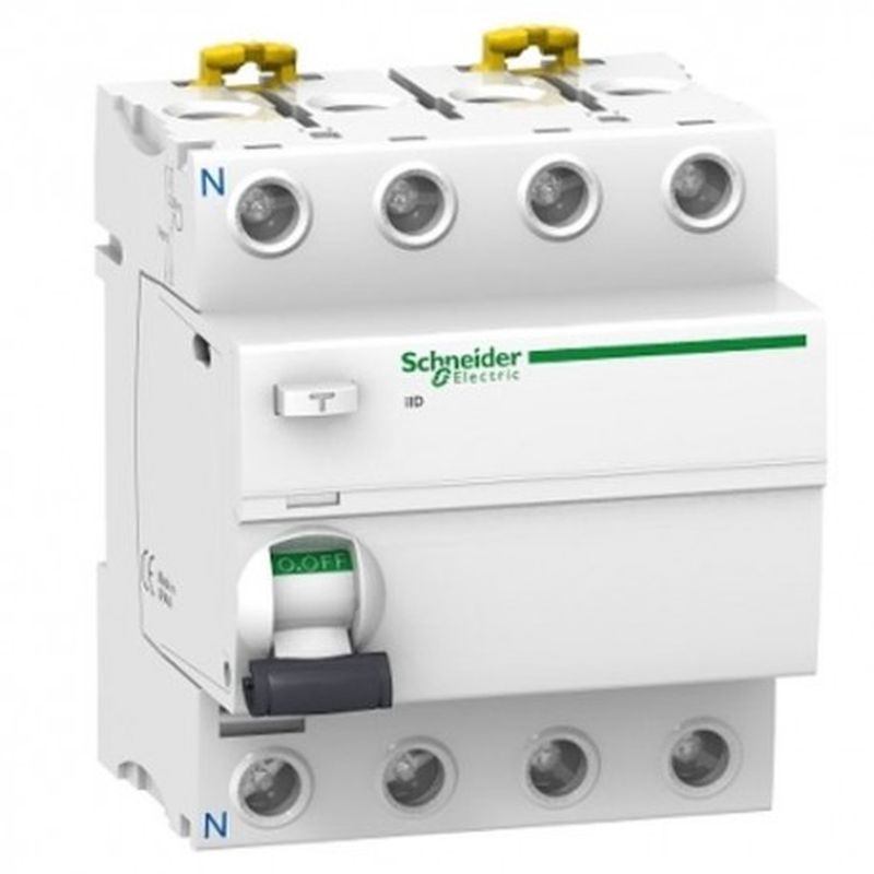 Interrupteur Différentiel, Acti9 iID, 4P 40A 30mA Type AC Ref EU A9R11440