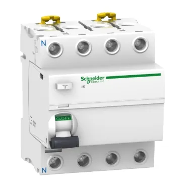 Interrupteur Différentiel, Acti9 iID, 4P 63A 30mA Type AC Ref EU A9R11463