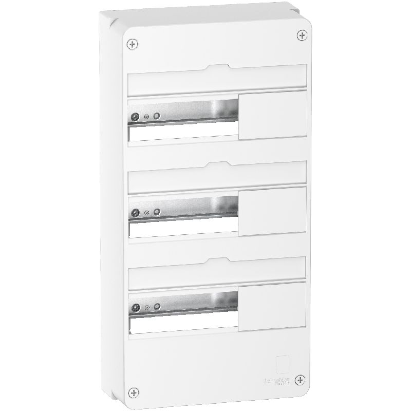 [SCH-R9H13403] Resi9 - Coffret en saillie Blanc (RAL 9003)- 3 ran R9H13403
