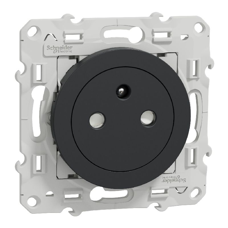 [SCH-S540052] Odace - prise de courant 2P+T affleurante - anthra S540052