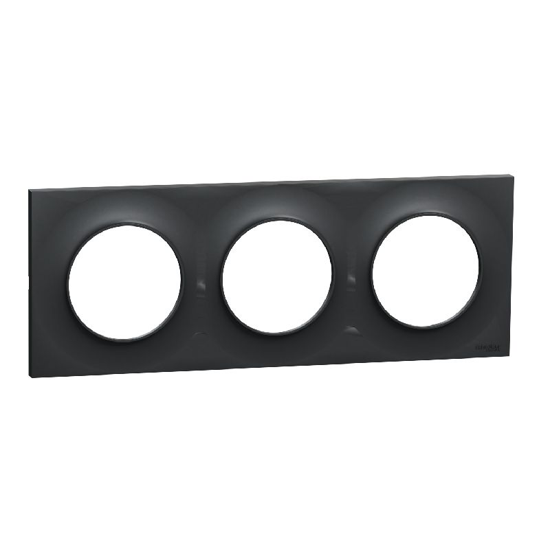 [SCH-S540706] Odace Styl, plaque Anthracite 3 postes horiz./vert S540706