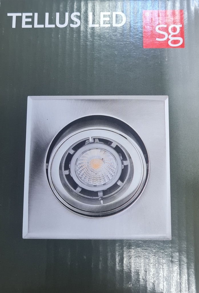 [SG-997550] Spot Carré TELLUS Acier Brossé GU5.3 12V