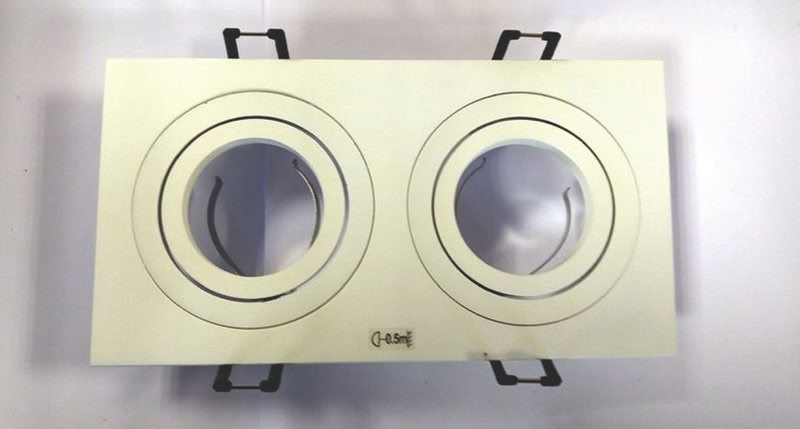 New Tria 2 Gu10 Encastré, Rect., Blanc Mat, Max. 2X50W, Clips Re - C113512